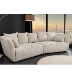 Invicta Interior Sofa ROYAL 295 cm XL bouclé szampański beż