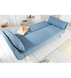 Invicta Interior Sofa Rozkładana BELLA 215 Cm Jasnoniebieska Puella