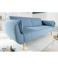 Invicta Interior Sofa Rozkładana BELLA 215 Cm Jasnoniebieska Puella