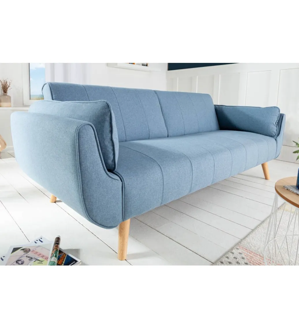 Invicta Interior Sofa Rozkładana BELLA 215 Cm Jasnoniebieska Puella
