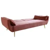 Invicta Interior Sofa rozkładana BELLA 215 cm różany aksamit Puella