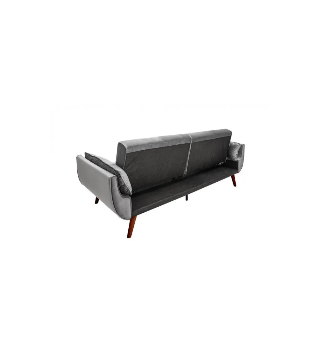 Invicta Interior Sofa rozkładana BELLA 215 cm różany aksamit Puella