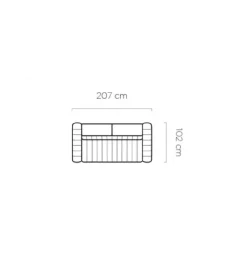 Wersal Sofa rozkładana GEMINI Gandi B 207 cm z funkcją spania