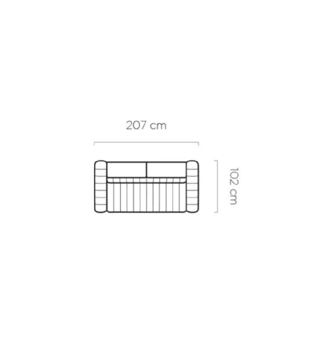 Wersal Sofa rozkładana GEMINI Gandi B 207 cm z funkcją spania