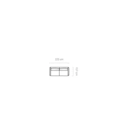 Wersal Sofa rozkładana GLOSSY 223 cm z funkcją spania