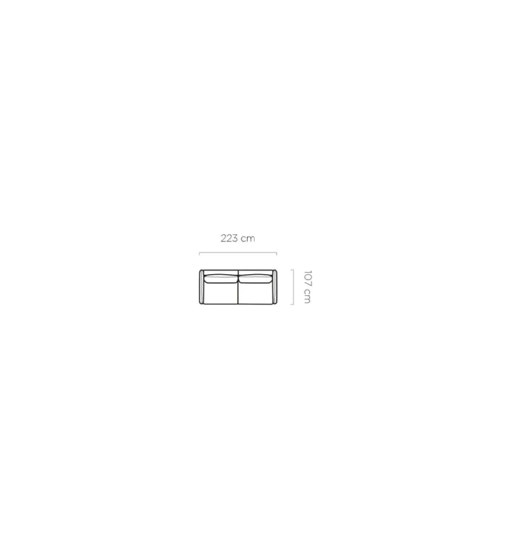 Wersal Sofa rozkładana GLOSSY 223 cm z funkcją spania