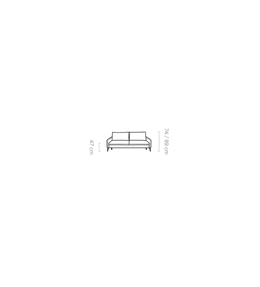 Wersal Sofa rozkładana GLOSSY 223 cm z funkcją spania