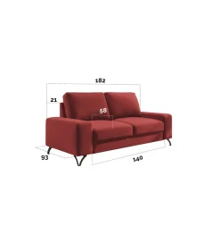 Comforteo Sofa rozkładana MAKO Flavio MINI 182 cm z funkcją spania