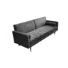 Invicta Interior - przedsprzedaż Sofa rozkładana MANILLA 196 cm ciemnoszara