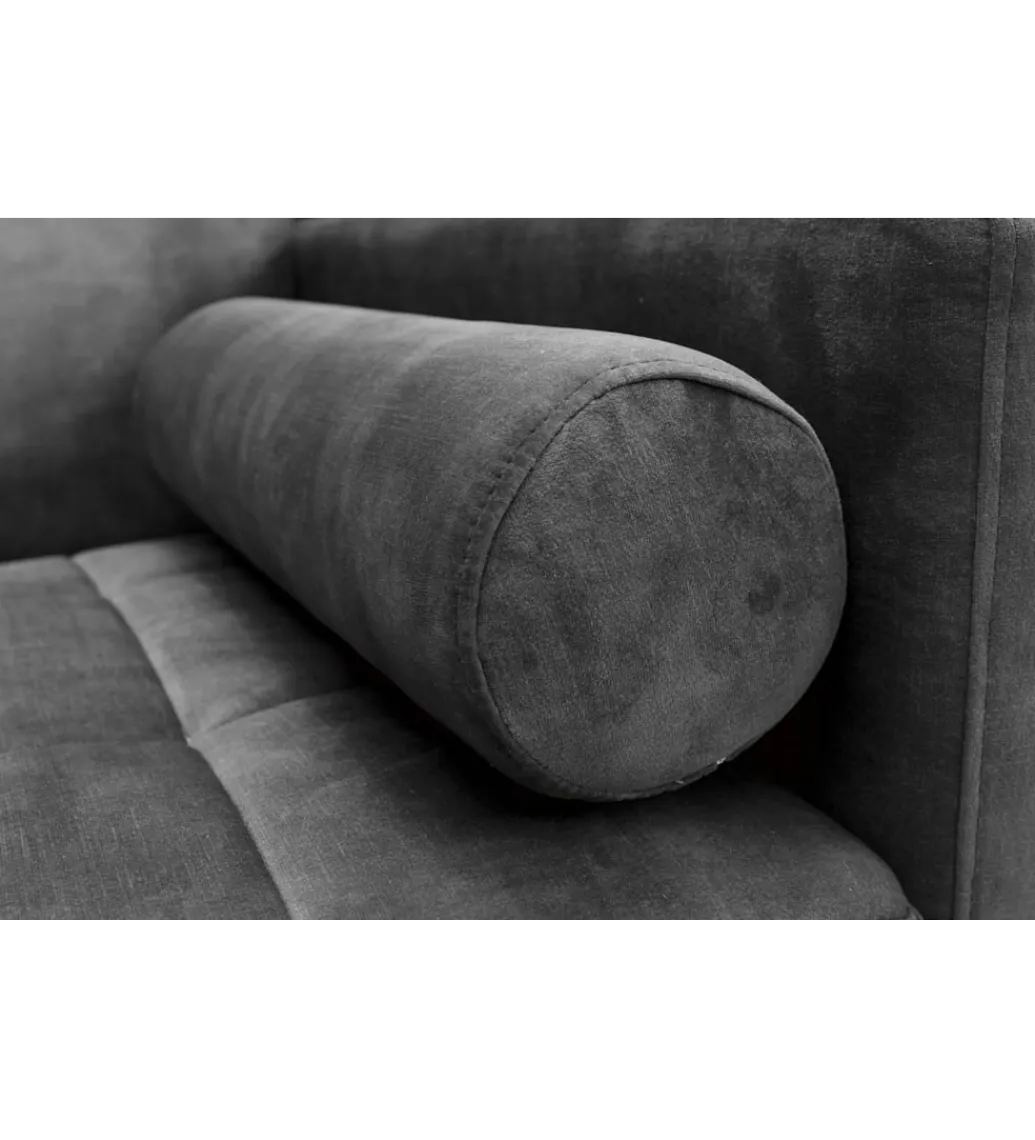 Invicta Interior - przedsprzedaż Sofa rozkładana MANILLA 196 cm ciemnoszara