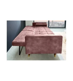 Invicta Interior - przedsprzedaż Sofa rozkładana MANILLA 196 cm różowa