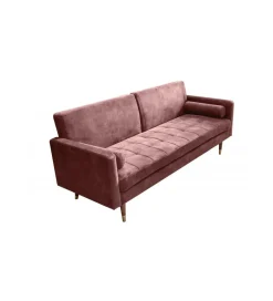 Invicta Interior - przedsprzedaż Sofa rozkładana MANILLA 196 cm różowa