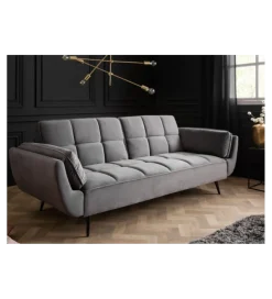 Invicta Interior Sofa rozkładana OLIWIA 213 cm szara