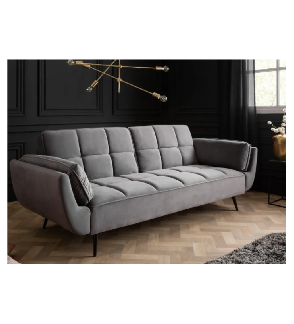 Invicta Interior Sofa rozkładana OLIWIA 213 cm szara