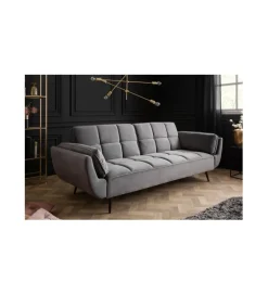 Invicta Interior Sofa rozkładana OLIWIA 213 cm szara