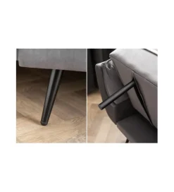 Invicta Interior Sofa rozkładana OLIWIA 213 cm szara