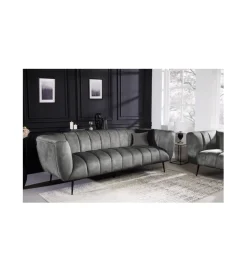 Invicta Interior Sofa Scarlett 225 cm szara