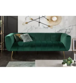 Invicta Interior Sofa Scarlett 225 cm szmaragdowa zieleń