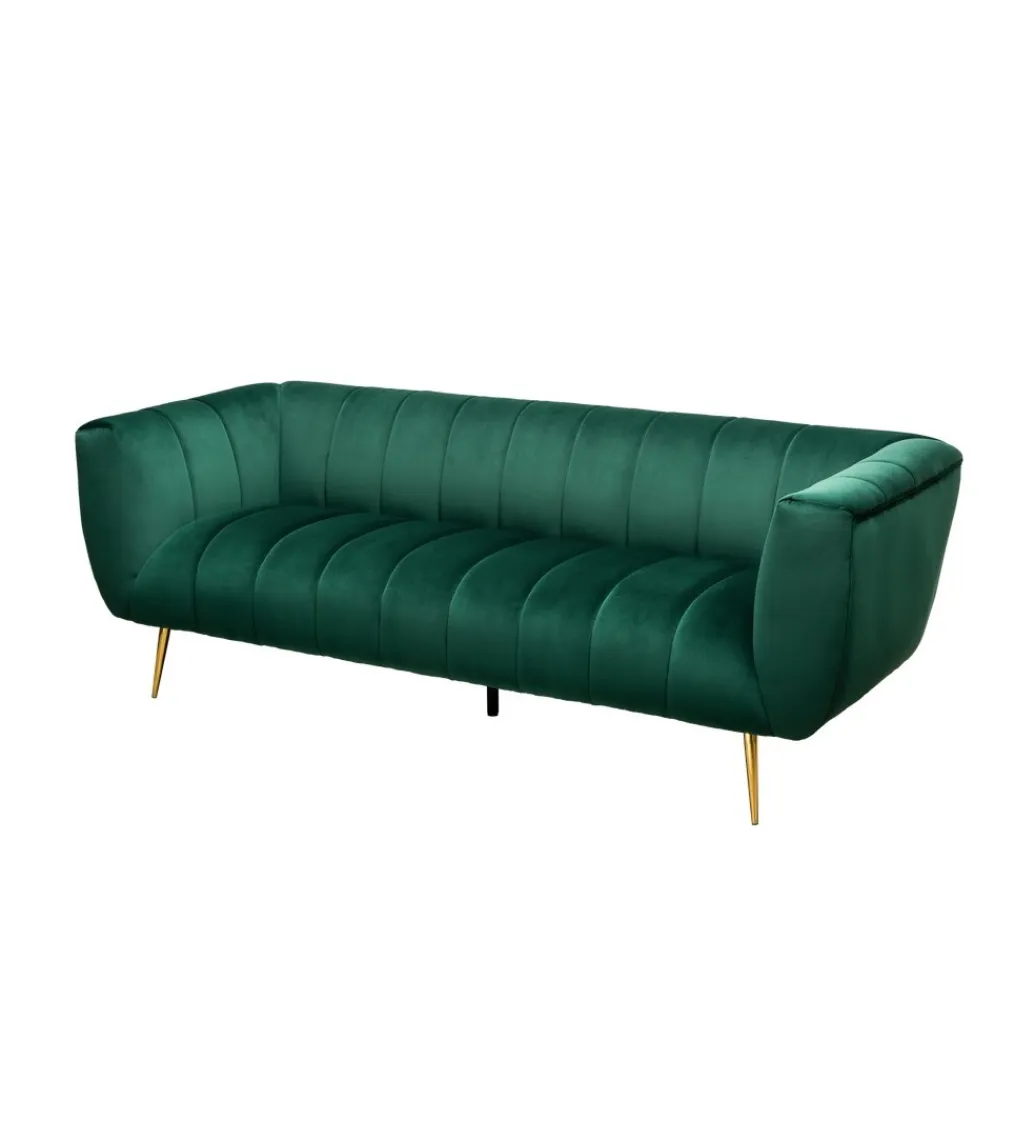 Invicta Interior Sofa Scarlett 225 cm szmaragdowa zieleń
