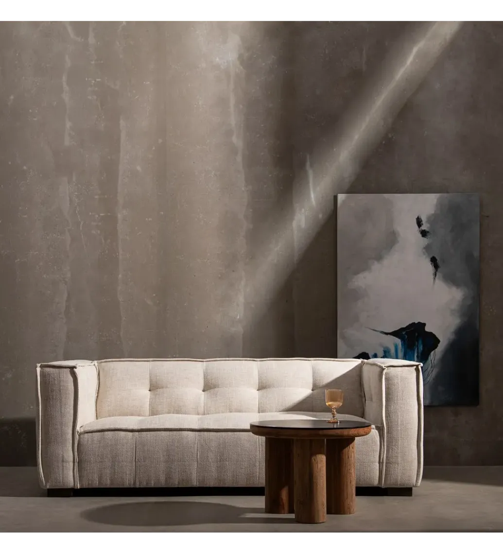DENZO Sofa SIBARIS 218 cm beżowa