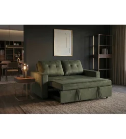 Invicta Interior - przedsprzedaż Sofa SMART 140 cm z funkcją spania zielony