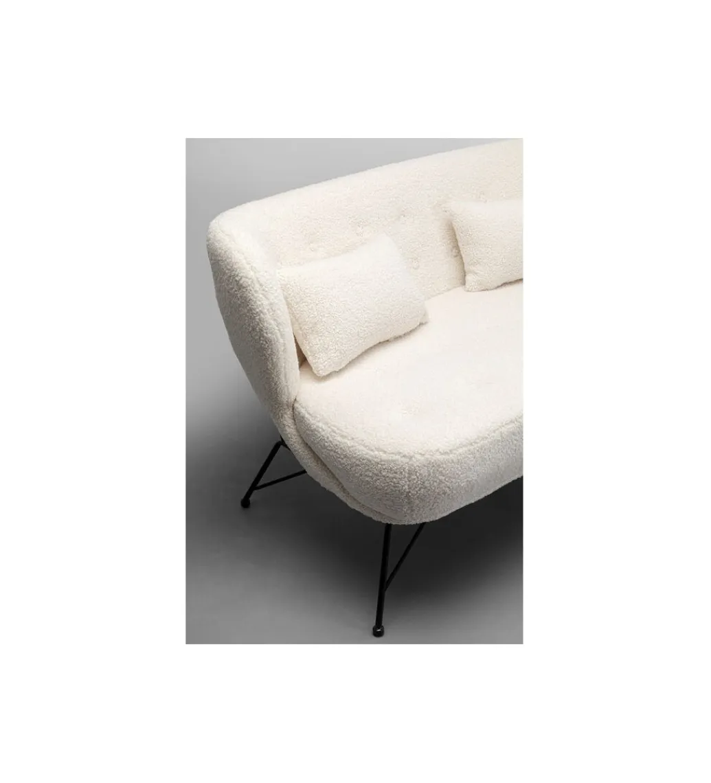KARE Sofa Snow 234 cm Bouclé biała