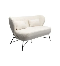 KARE Sofa Snow 234 cm Bouclé biała