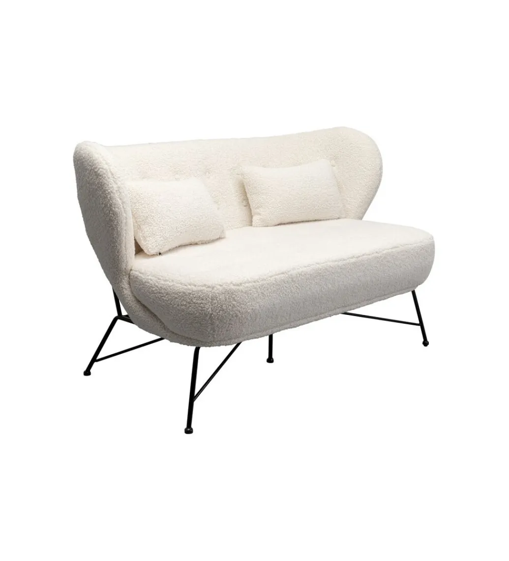 KARE Sofa Snow 234 cm Bouclé biała