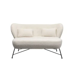 KARE Sofa Snow 234 cm Bouclé biała