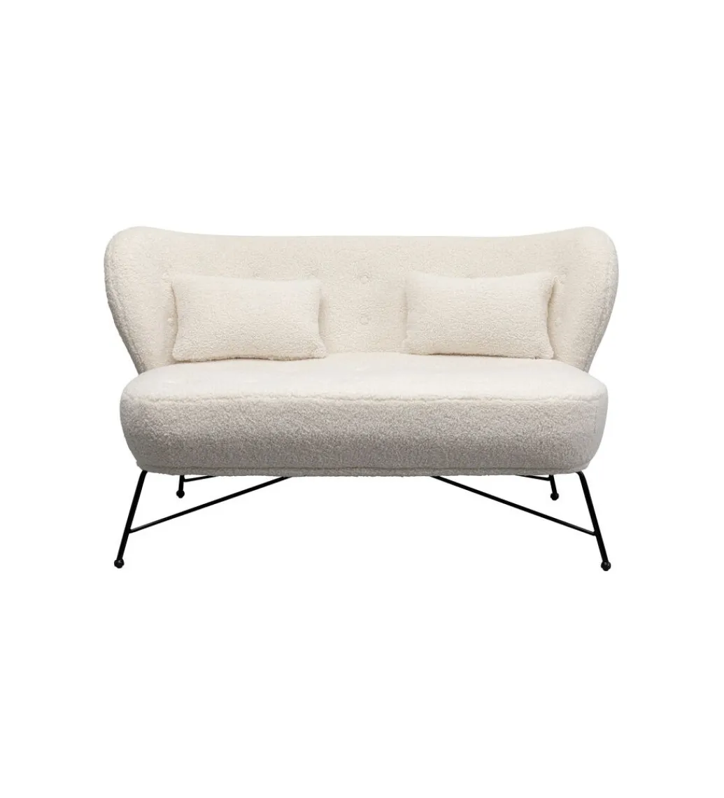 KARE Sofa Snow 234 cm Bouclé biała
