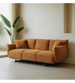 DENZO Sofa trzyosobowa MEFO 210 cm terakota