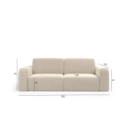 Comforteo Sofa TUZZI 252 cm z funkcją spania
