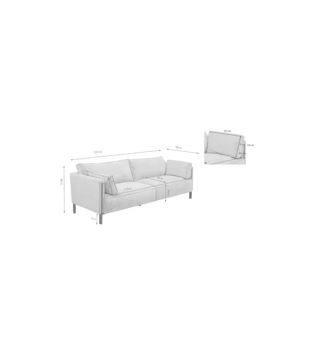 KDesign Sofa VICTOR 233 cm beżowa