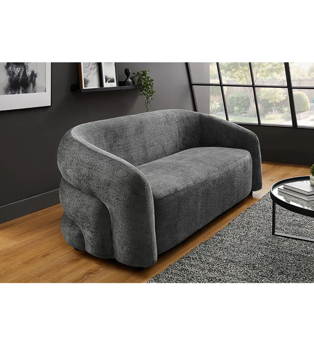 Invicta Interior Sofa VOQUE 200 cm chenille szara