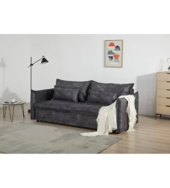Invicta Interior Sofa z funkcją spania APARTMENT 215 cm welur szara