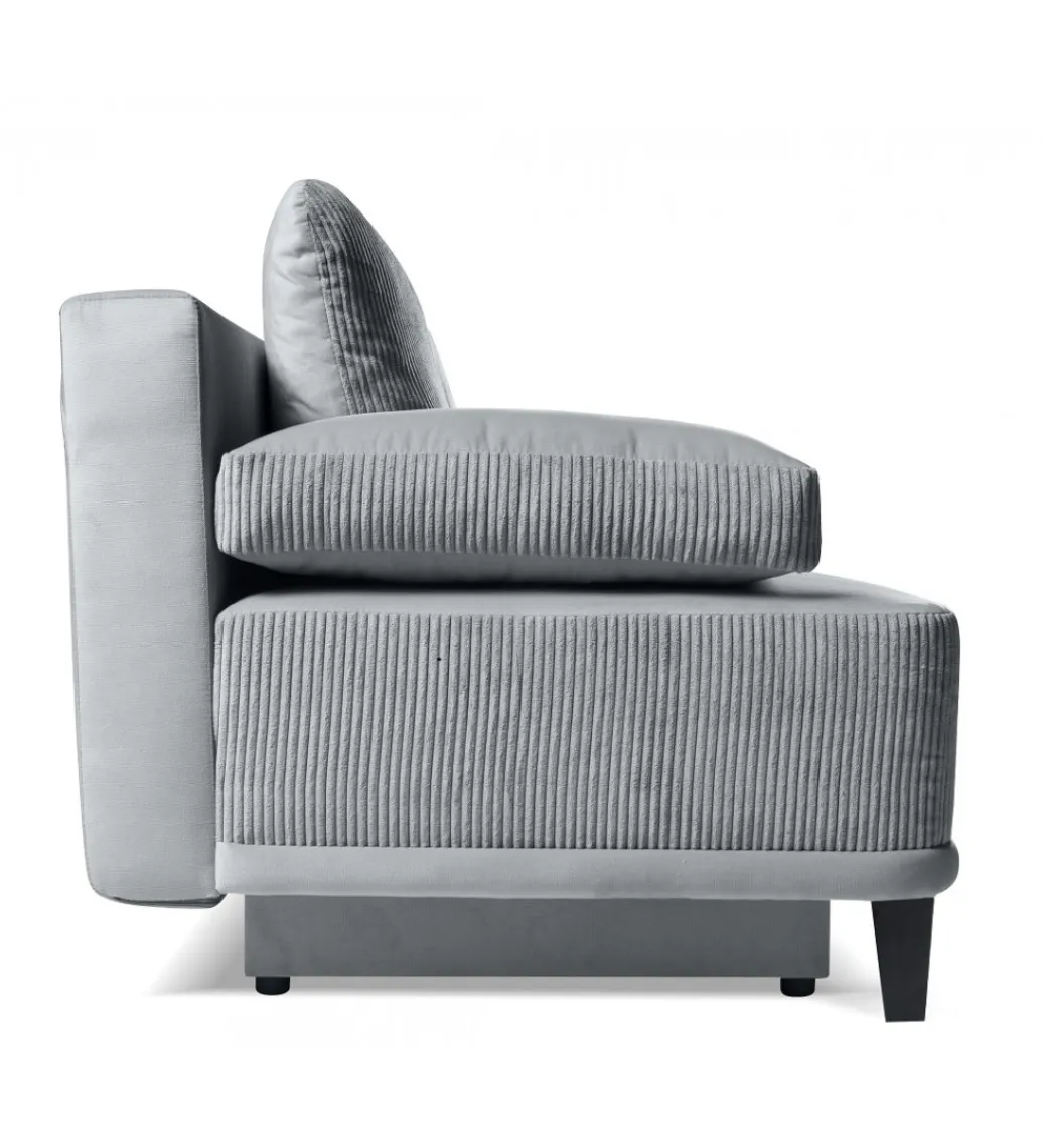 ZDLINNEO Sofa z funkcją spania ROSSO 200 cm szary