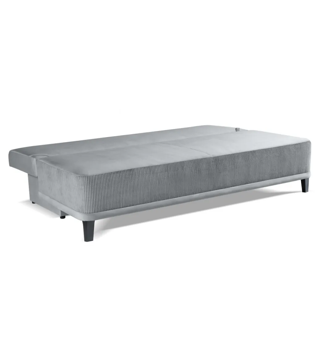 ZDLINNEO Sofa z funkcją spania ROSSO 200 cm szary