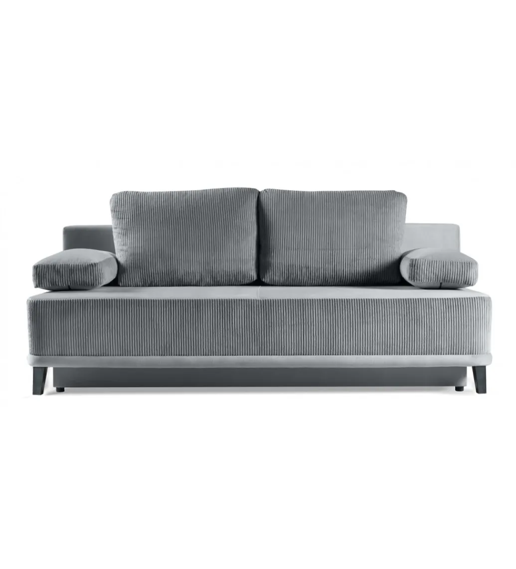 ZDLINNEO Sofa z funkcją spania ROSSO 200 cm szary