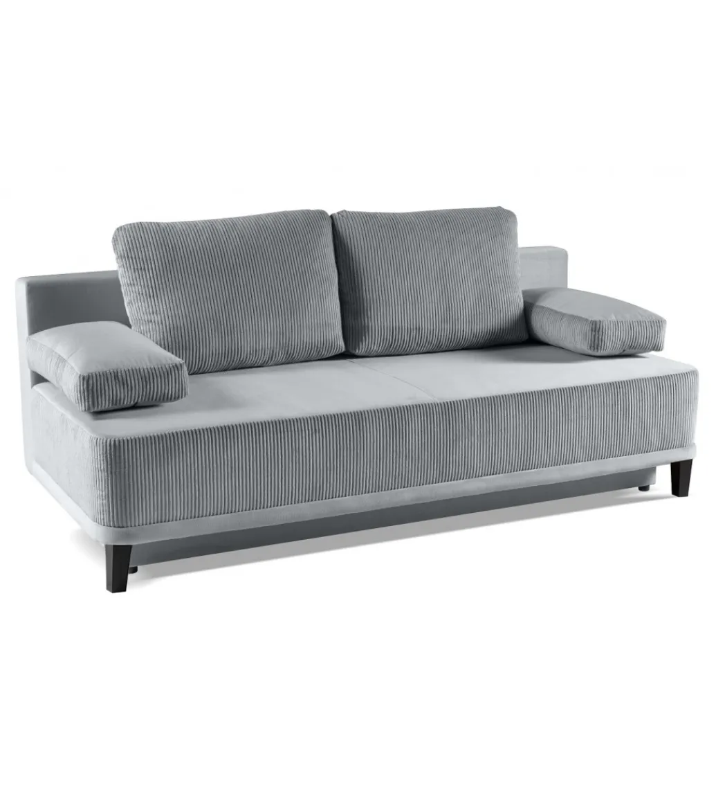 ZDLINNEO Sofa z funkcją spania ROSSO 200 cm szary