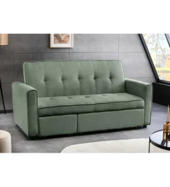 Invicta Interior - przedsprzedaż Sofa z funkcją spania SMART 180 cm cord zielony