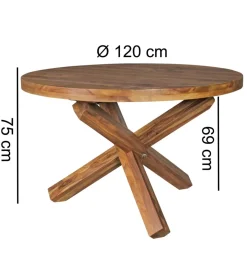 WOHNLING, GERMANY Stół ALAINS 120 cm drewno sheesham
