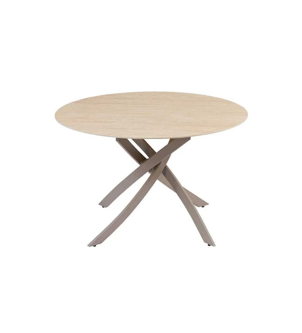 Invicta Interior Stół ALPINE 120 cm ceramika w optyce trawertynu