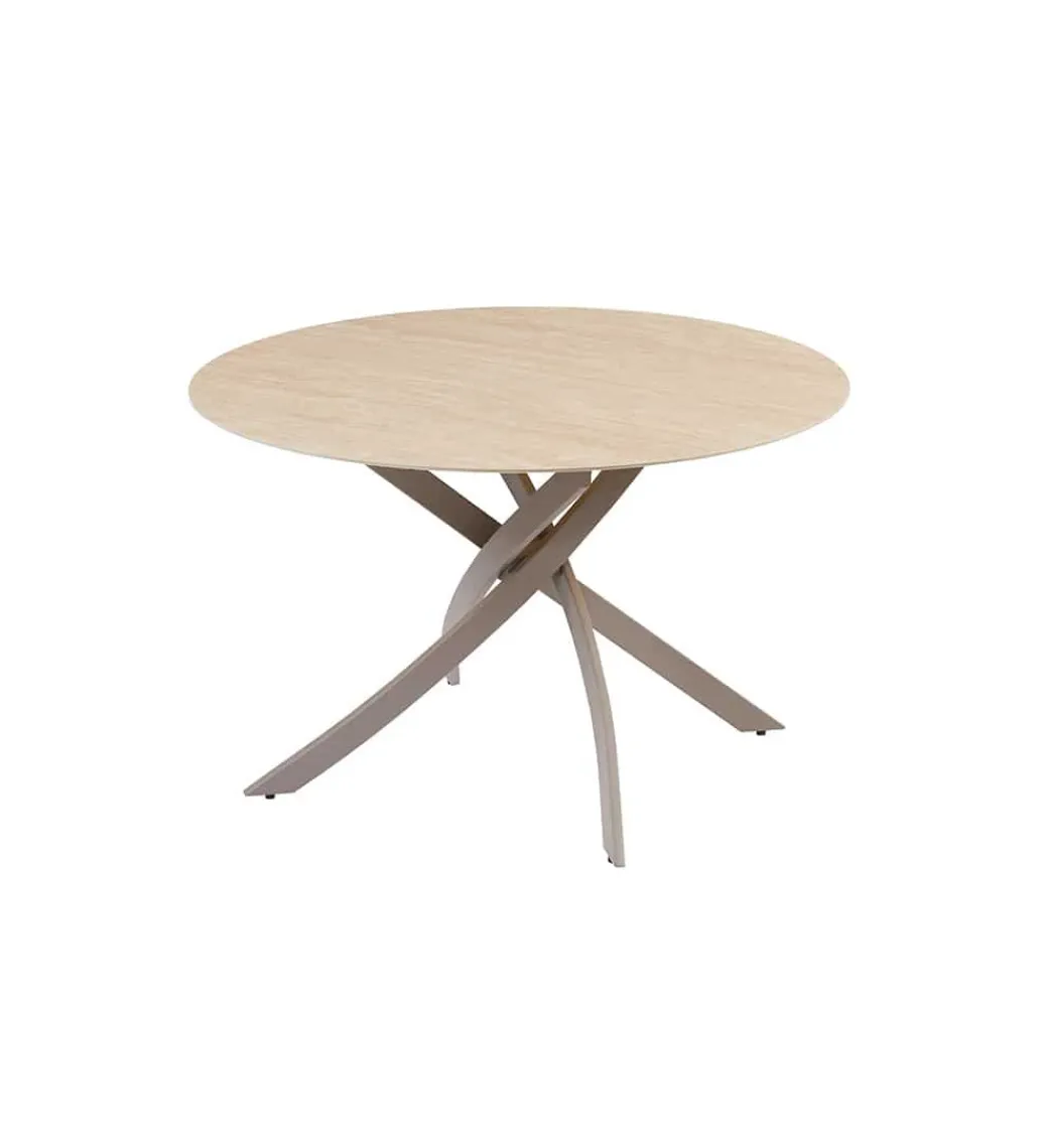 Invicta Interior Stół ALPINE 120 cm ceramika w optyce trawertynu