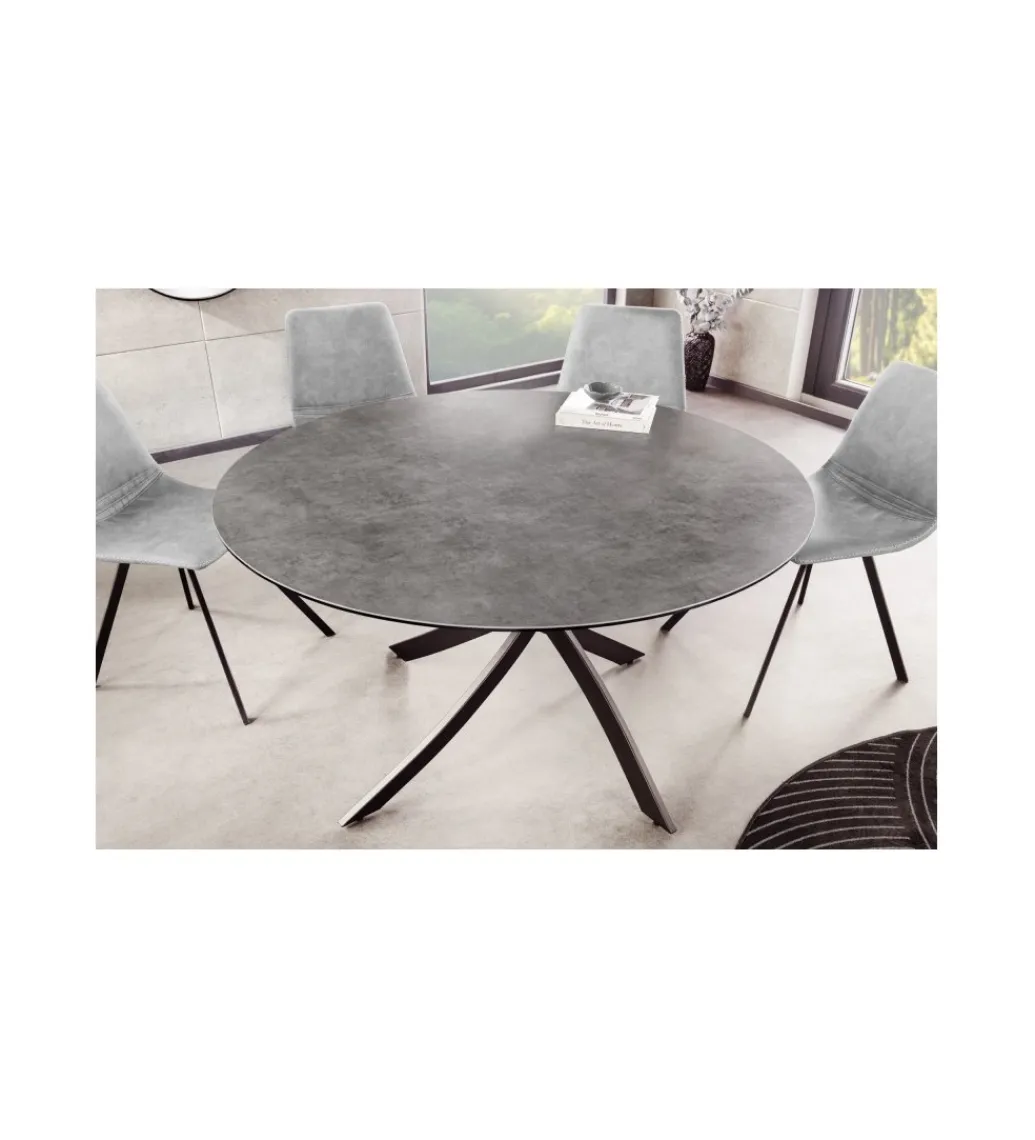 Invicta Interior Stół ARKANSAS 120 cm ceramika antracytowy