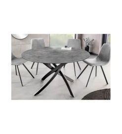 Invicta Interior Stół ARKANSAS 120 cm ceramika antracytowy