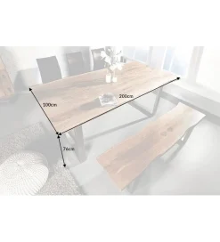 Invicta Interior Stół ARKTYKA Mammut 200 cm drewno akacja honey