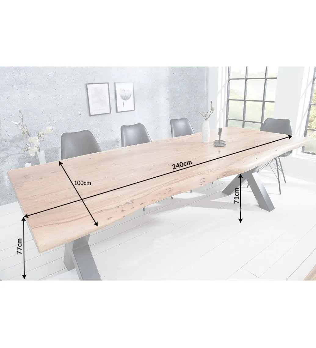 Invicta Interior Stół ARKTYKA Mammut X 240 cm drewno Akacja honey