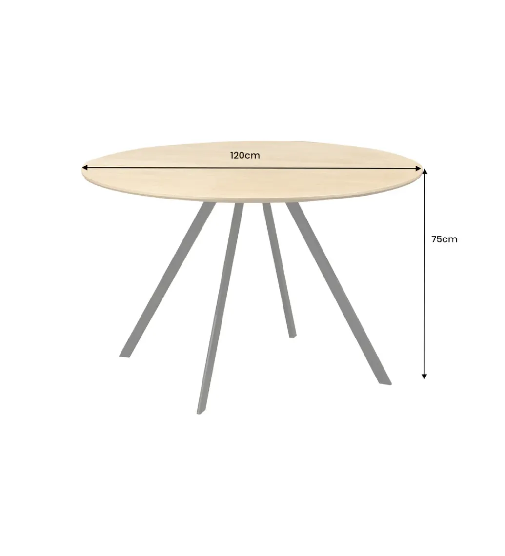 Invicta Interior Stół ATELIER 120 cm kolor naturalnego dębu