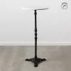 Zona-Design Stół AUESON 110 cm czarny blat w optyce marmuru