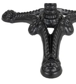 Zona-Design Stół AUESON 110 cm czarny blat w optyce marmuru